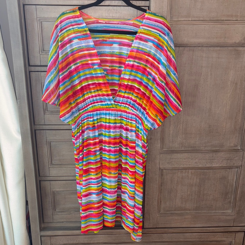 Colorful Striped beach coverup